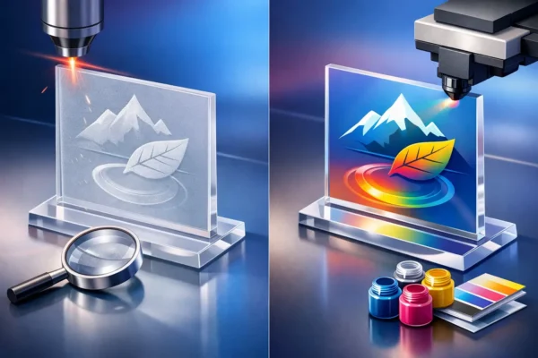 Engraving Versus Printing for Acrylic Displays